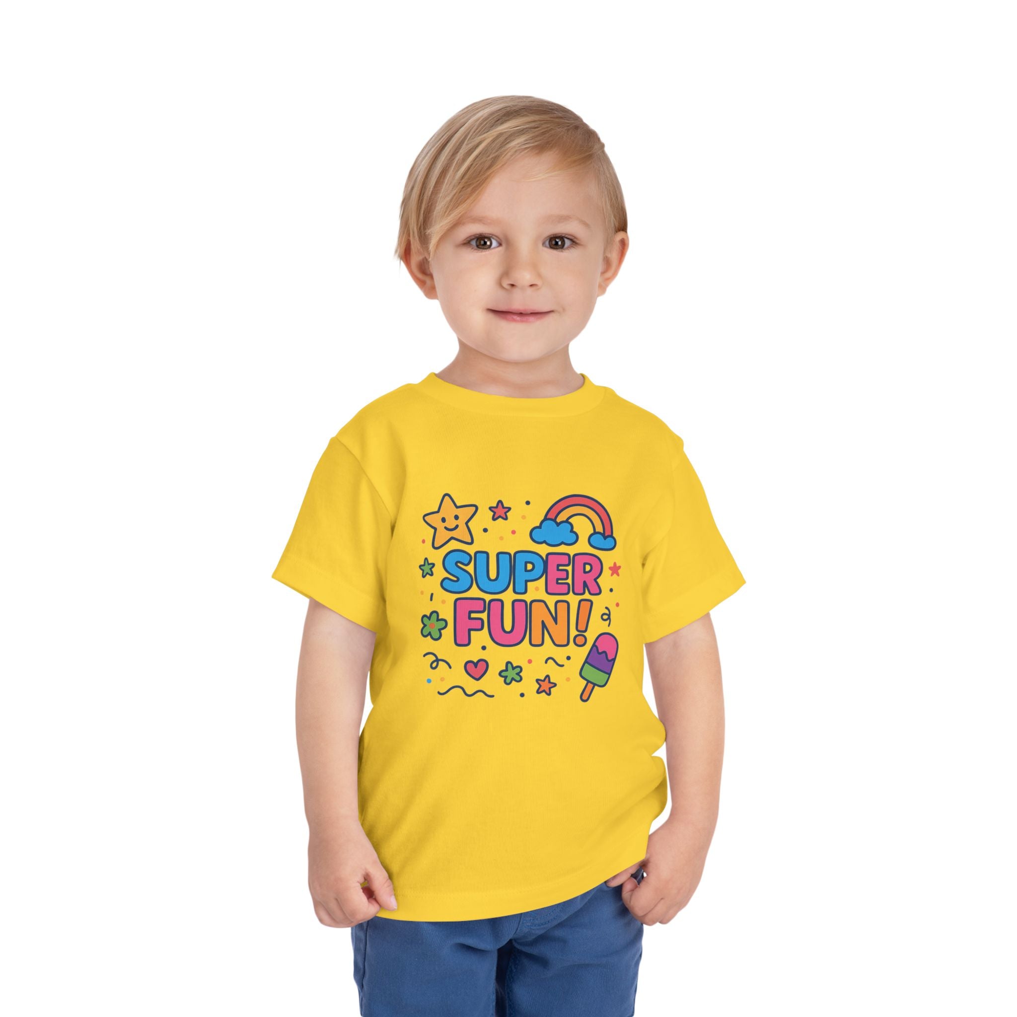 Super Fun Toddler Tee - Colorful Playful Graphic T-Shirt for Kids