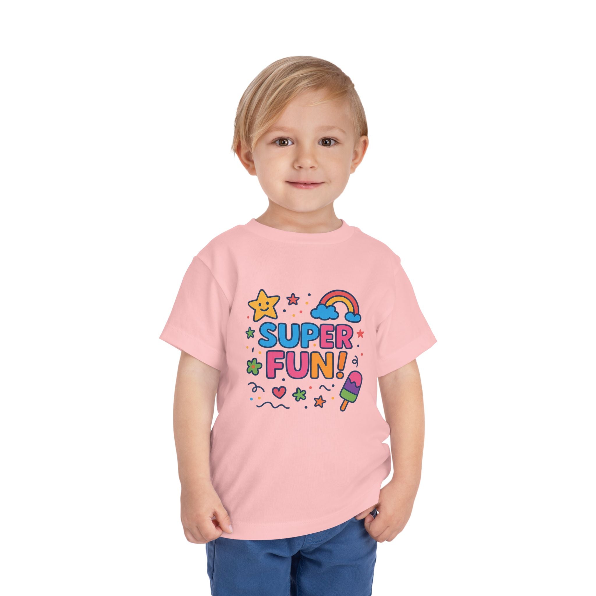 Super Fun Toddler Tee - Colorful Playful Graphic T-Shirt for Kids