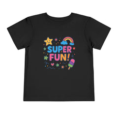 Super Fun Toddler Tee - Colorful Playful Graphic T-Shirt for Kids