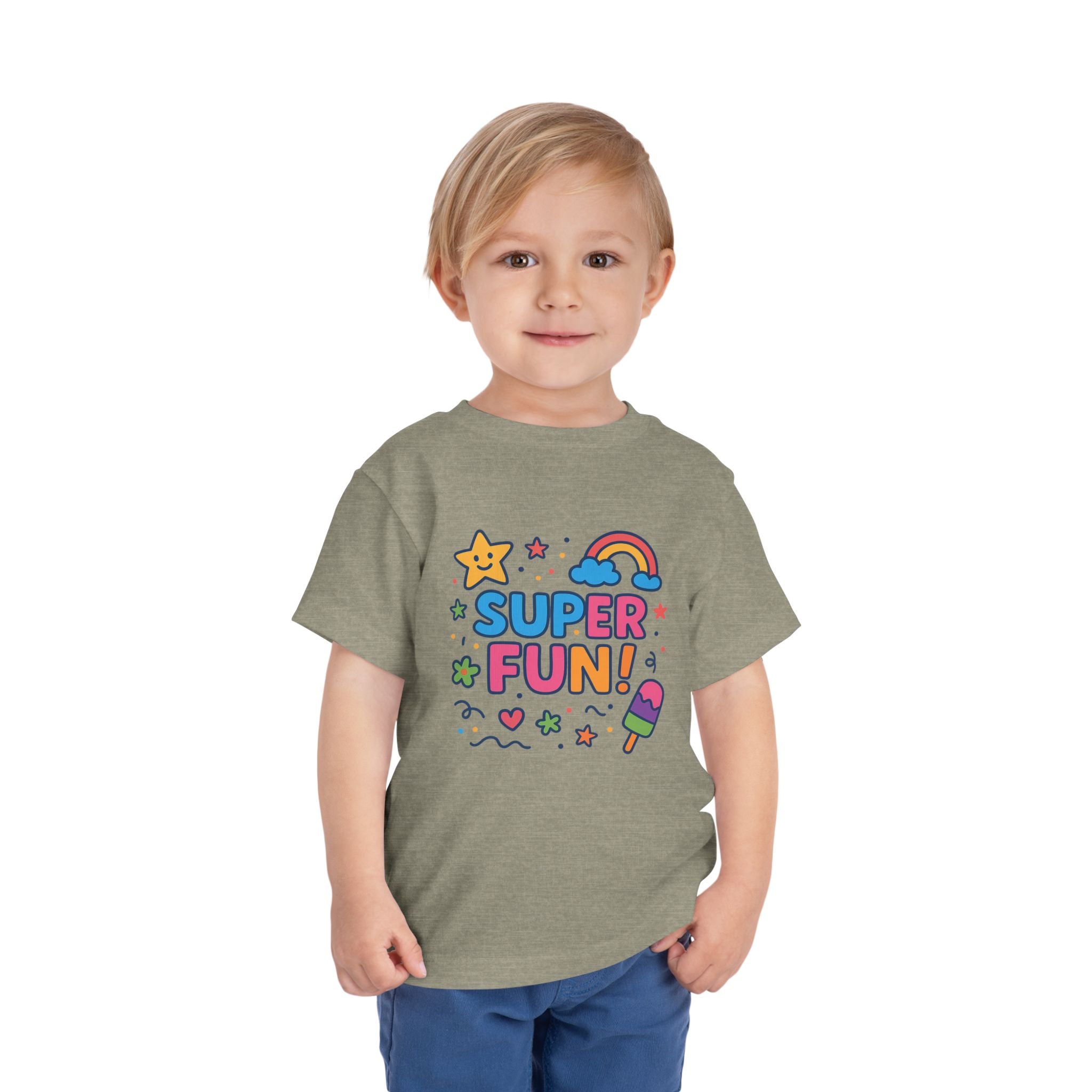 Super Fun Toddler Tee - Colorful Playful Graphic T-Shirt for Kids