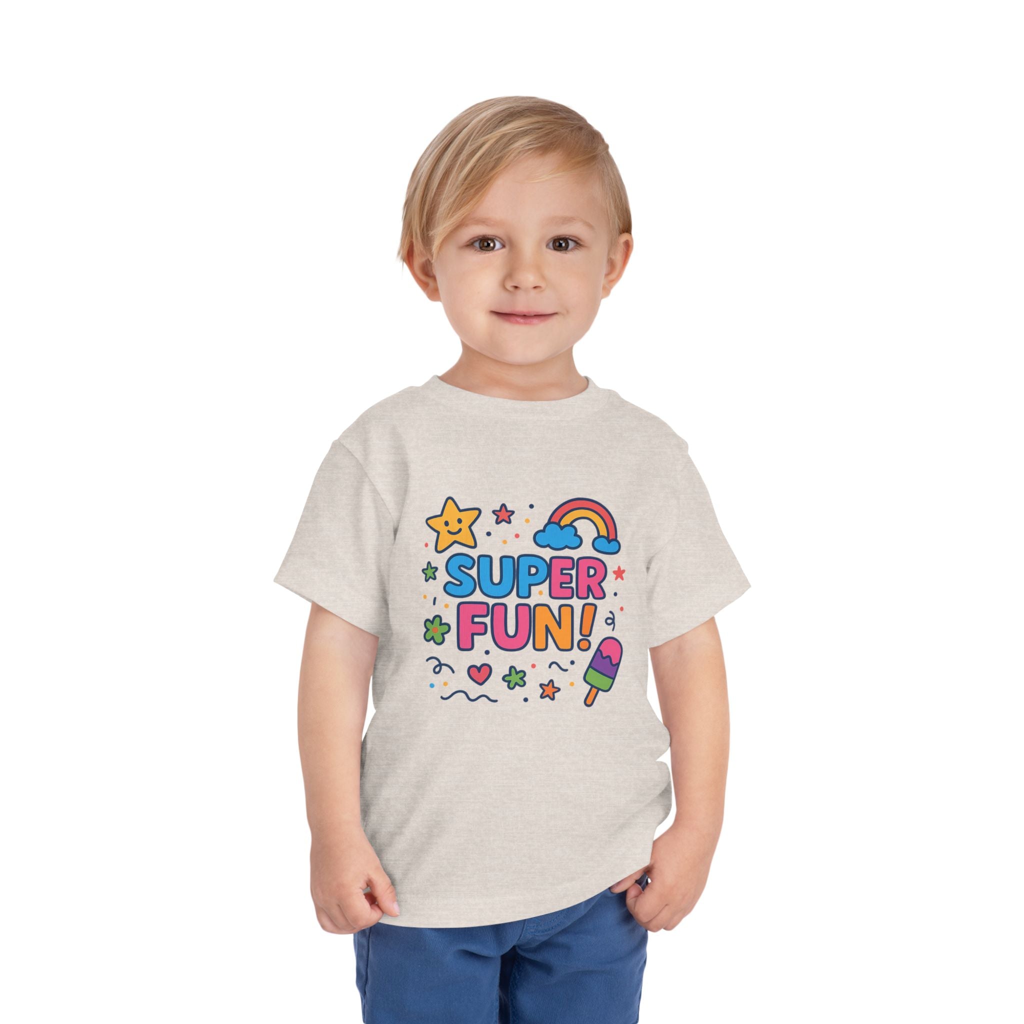 Super Fun Toddler Tee - Colorful Playful Graphic T-Shirt for Kids