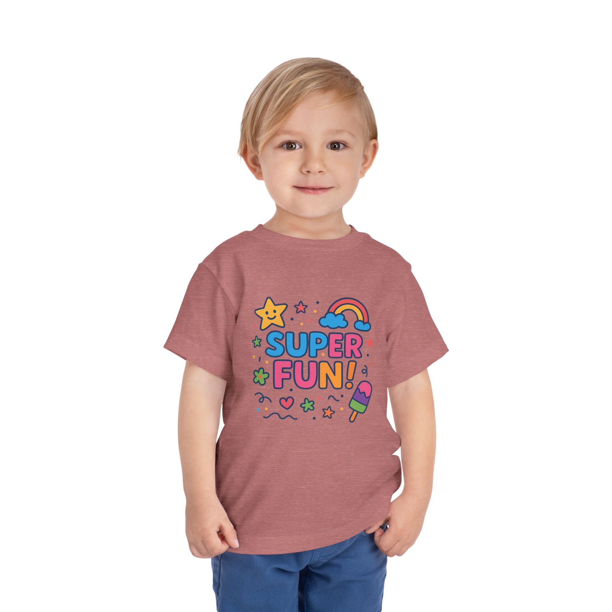 Super Fun Toddler Tee - Colorful Playful Graphic T-Shirt for Kids
