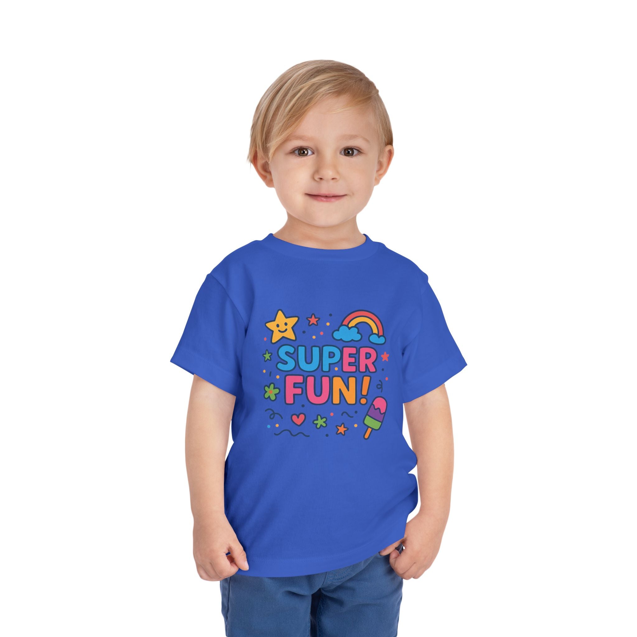 Super Fun Toddler Tee - Colorful Playful Graphic T-Shirt for Kids