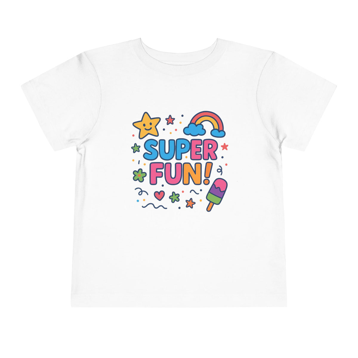 Super Fun Toddler Tee - Colorful Playful Graphic T-Shirt for Kids