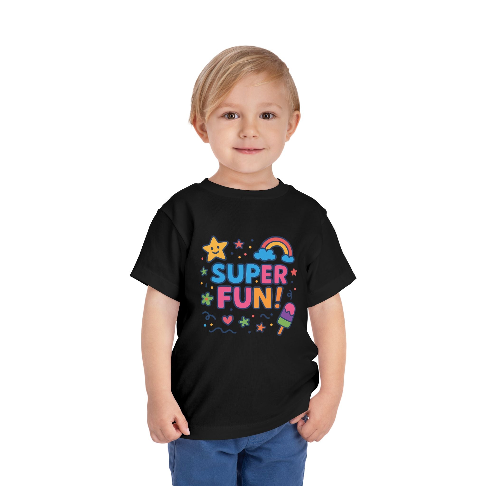 Super Fun Toddler Tee - Colorful Playful Graphic T-Shirt for Kids