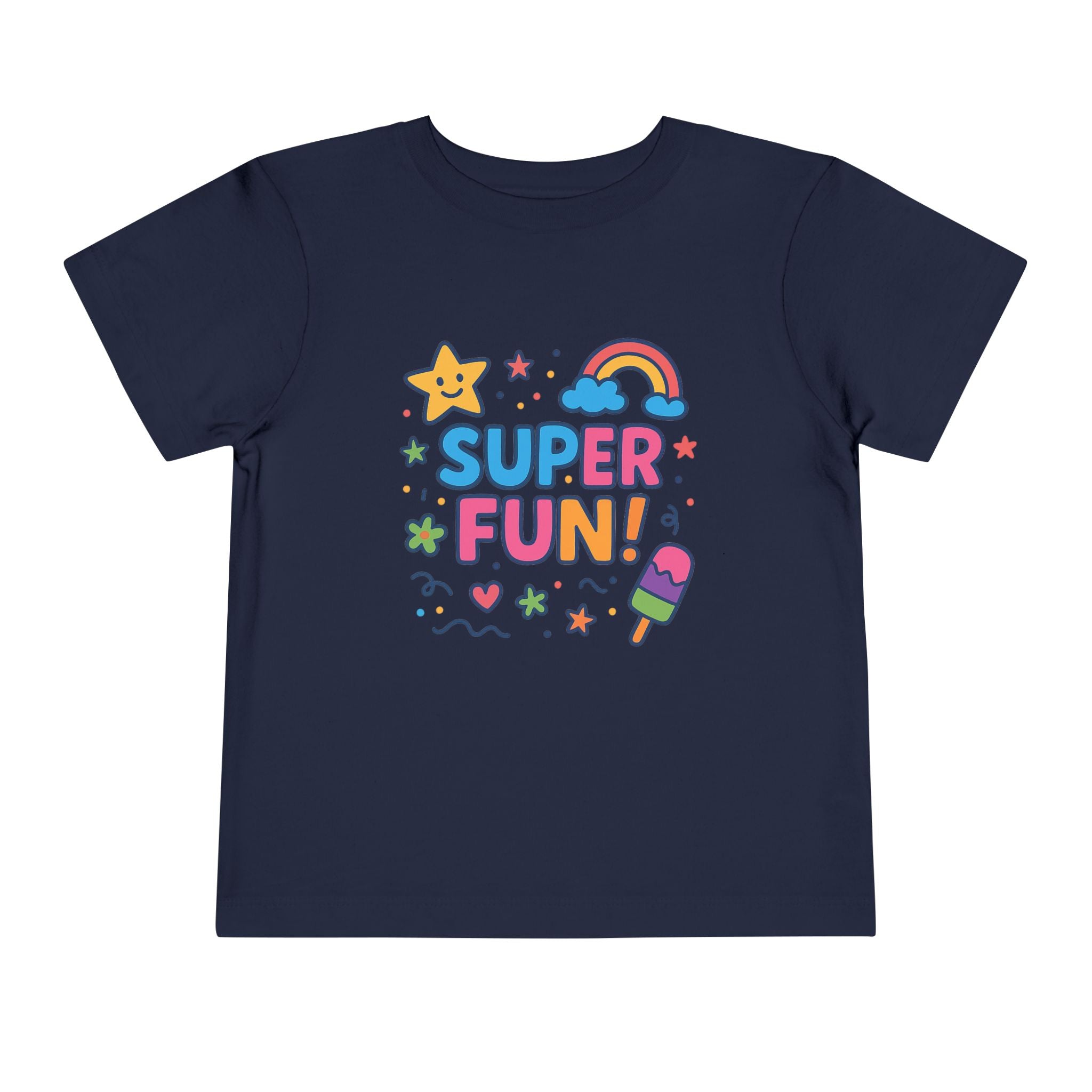 Super Fun Toddler Tee - Colorful Playful Graphic T-Shirt for Kids