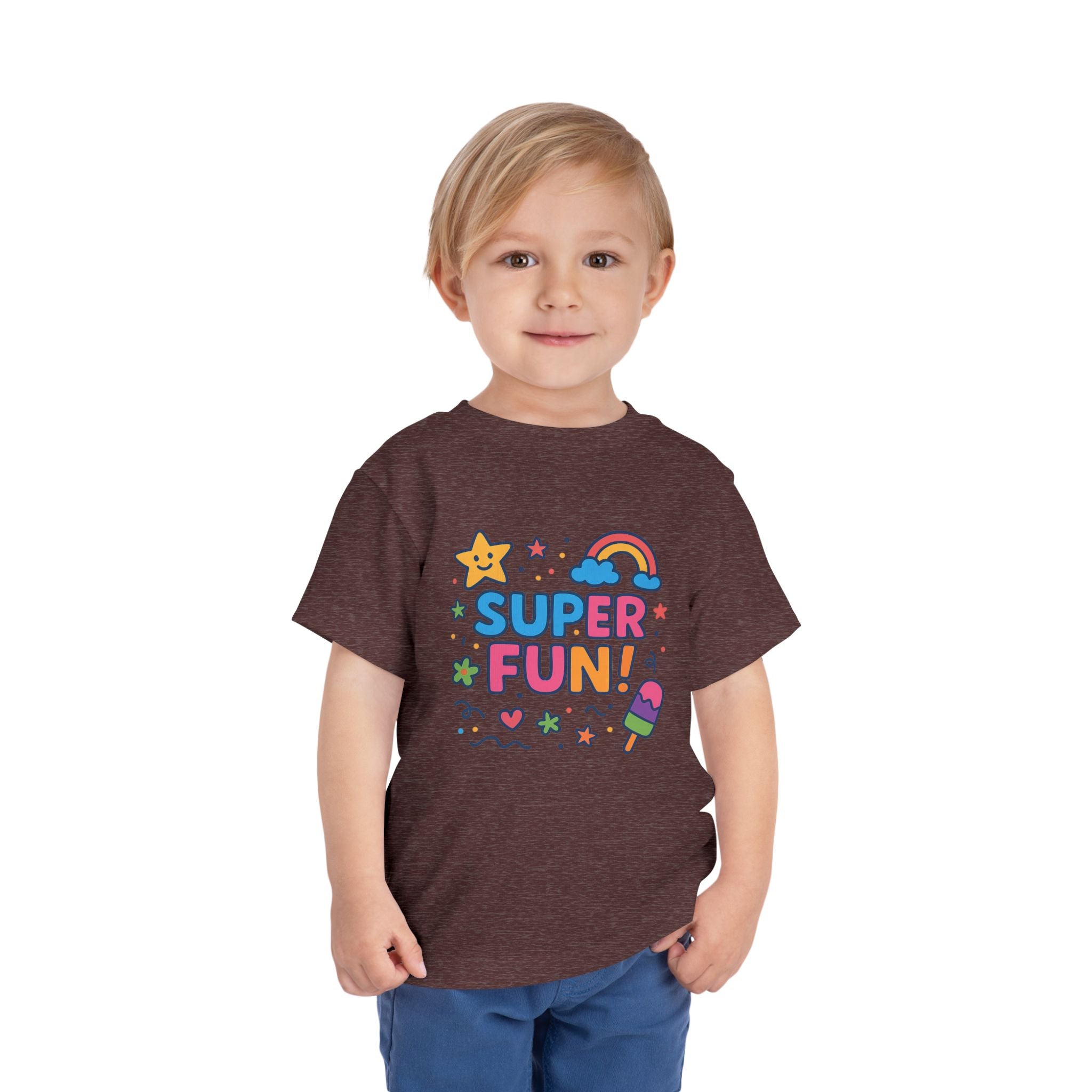 Super Fun Toddler Tee - Colorful Playful Graphic T-Shirt for Kids