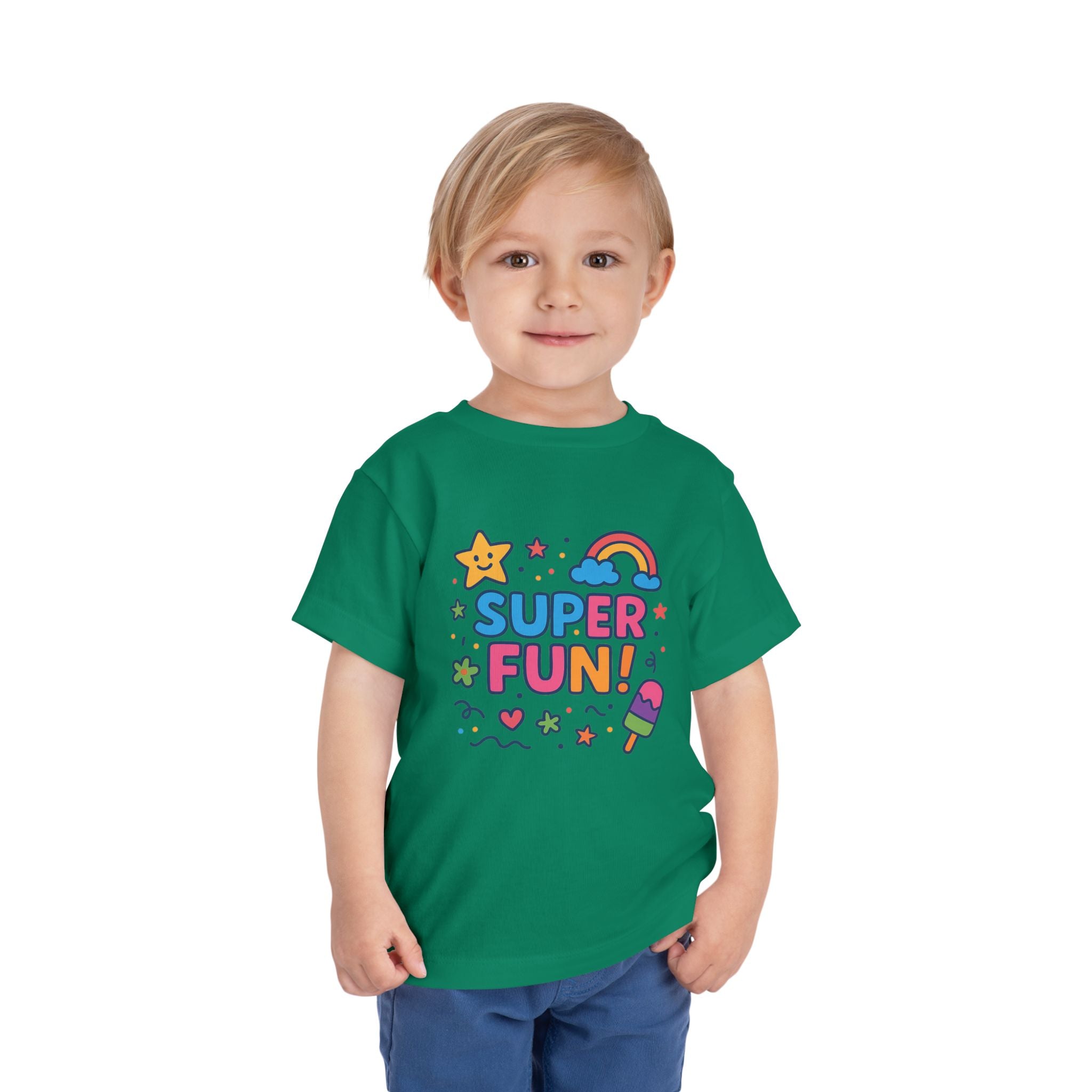 Super Fun Toddler Tee - Colorful Playful Graphic T-Shirt for Kids