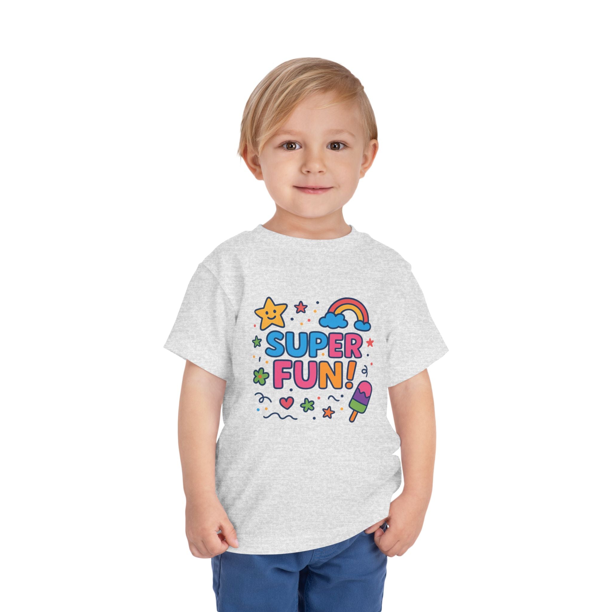 Super Fun Toddler Tee - Colorful Playful Graphic T-Shirt for Kids